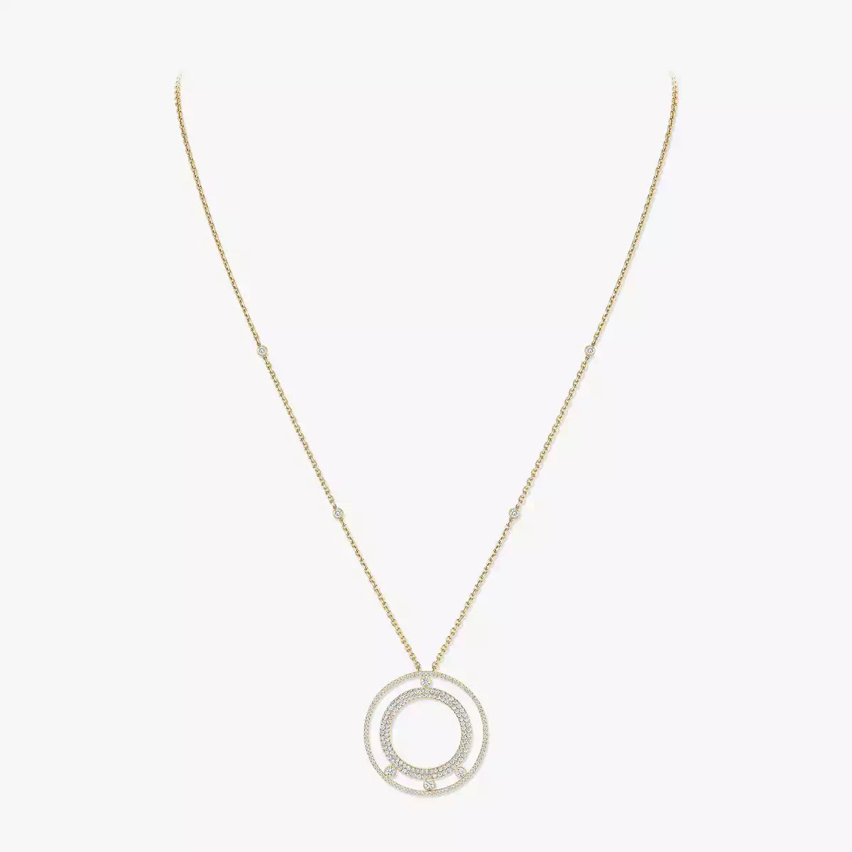 [⭐Seralia]Move Romane Long Pave_-Set Diamond Necklace