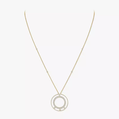 [⭐Seralia]Move Romane Long Pave_-Set Diamond Necklace