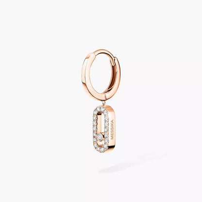 [⭐Seralia]Move Uno Single Diamond Hoop Earring