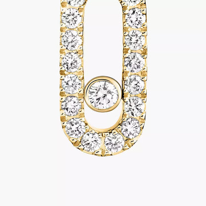 [⭐Seralia]Move Uno Single Diamond Hoop Earring