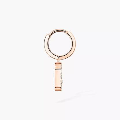 [⭐Seralia]Move Uno Single Diamond Hoop Earring