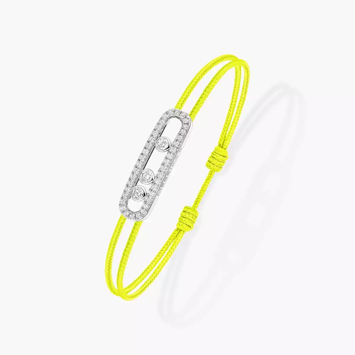 [⭐Seralia]Messika Care(s) pink cord pavé bracelet
