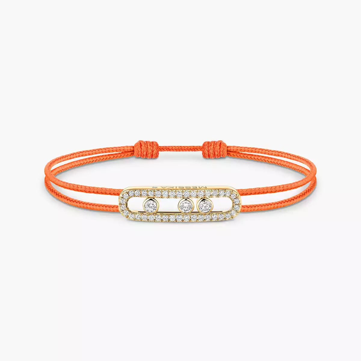 [⭐Seralia]Messika Care(s) pink cord pavé bracelet