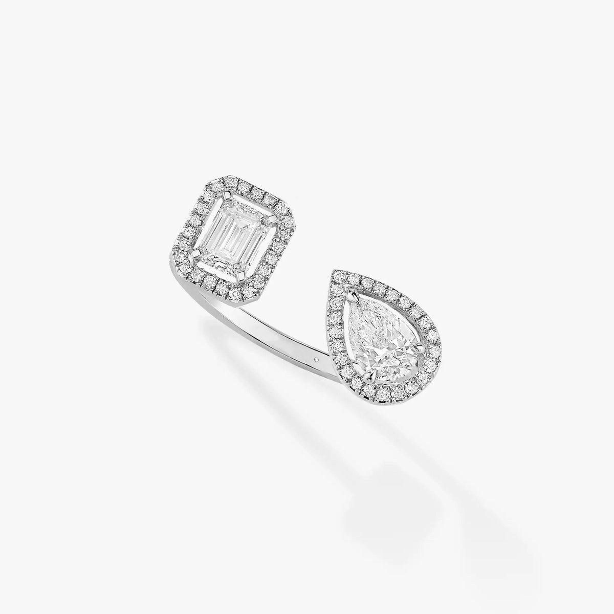 [⭐Seralia]MY TWIN TOI & MOI SILVER DIAMOND RING