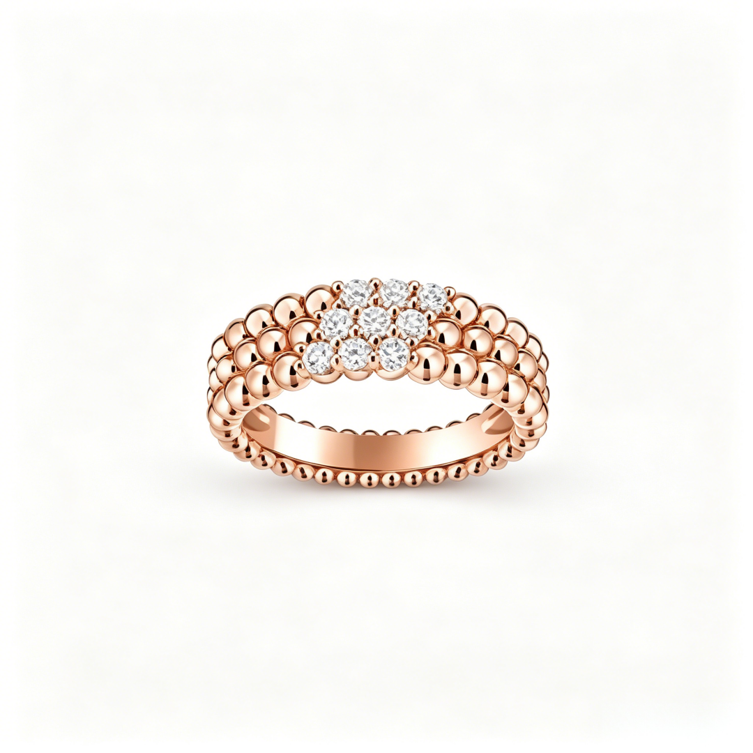 [⭐Seralia] THREE-ROW DIAMOND RING