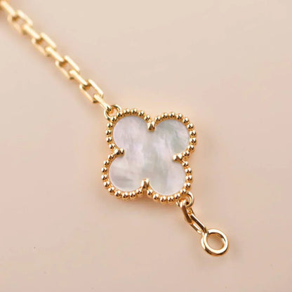 [⭐Seralia]CLOVER WHITE PEARL MOP 5 MOTIF BRACELET COLLECTION