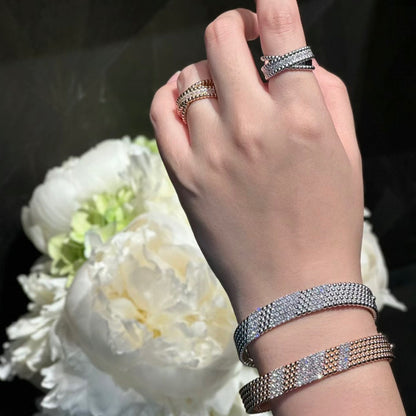[⭐Seralia]  FIVE-ROW DIAMOND BRACELET