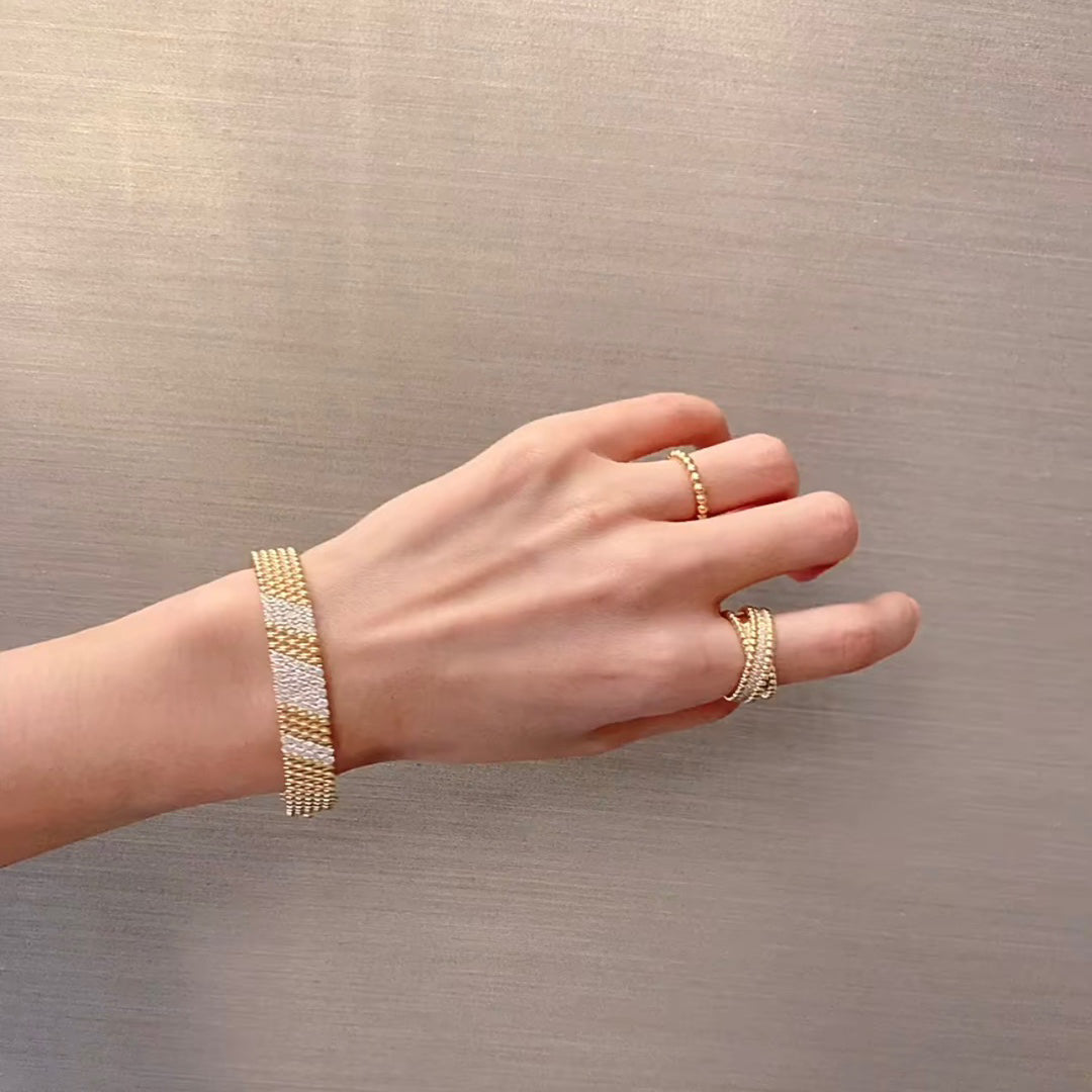 [⭐Seralia]  FIVE-ROW DIAMOND BRACELET