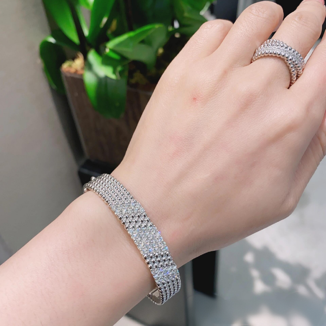 [⭐Seralia]  FIVE-ROW DIAMOND BRACELET