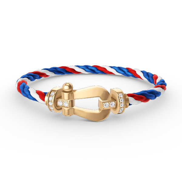 [⭐Seralia]FORCE LARGE HORSESHOE HALF DIAMOND BRACELET GOLD