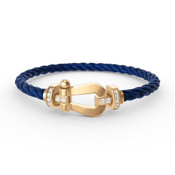 [⭐Seralia]FORCE LARGE HORSESHOE HALF DIAMOND BRACELET GOLD