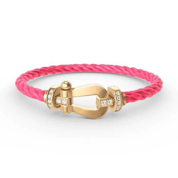 [⭐Seralia]FORCE LARGE HORSESHOE HALF DIAMOND BRACELET GOLD
