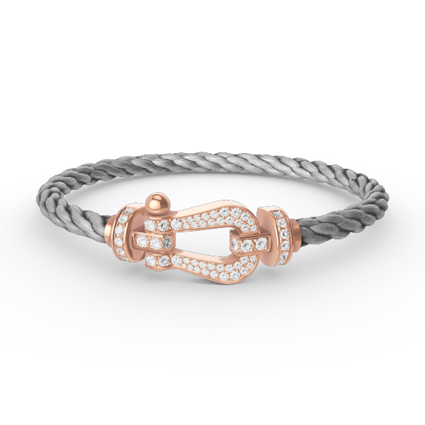 [⭐Seralia]FORCE LARGE HORSESHOE FULL DIAMOND BRACELET ROSE GOLD
