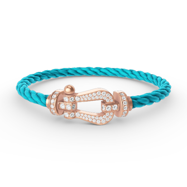 [⭐Seralia]FORCE LARGE HORSESHOE FULL DIAMOND BRACELET ROSE GOLD