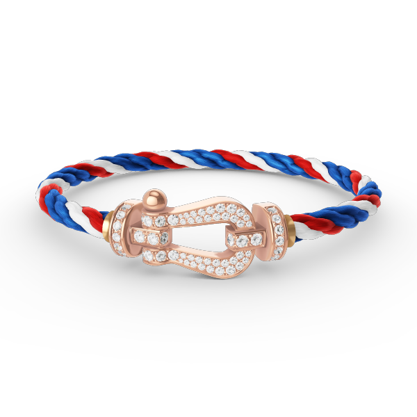 [⭐Seralia]FORCE LARGE HORSESHOE FULL DIAMOND BRACELET ROSE GOLD