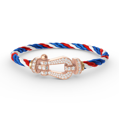 [⭐Seralia]FORCE LARGE HORSESHOE FULL DIAMOND BRACELET ROSE GOLD