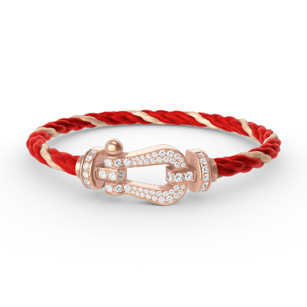 [⭐Seralia]FORCE LARGE HORSESHOE FULL DIAMOND BRACELET ROSE GOLD