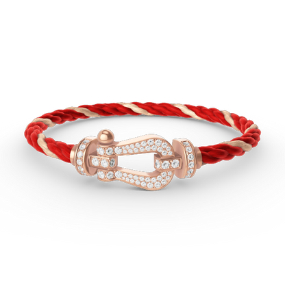 [⭐Seralia]FORCE LARGE HORSESHOE FULL DIAMOND BRACELET ROSE GOLD