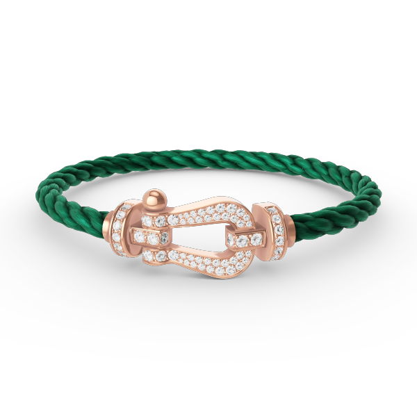 [⭐Seralia]FORCE LARGE HORSESHOE FULL DIAMOND BRACELET ROSE GOLD