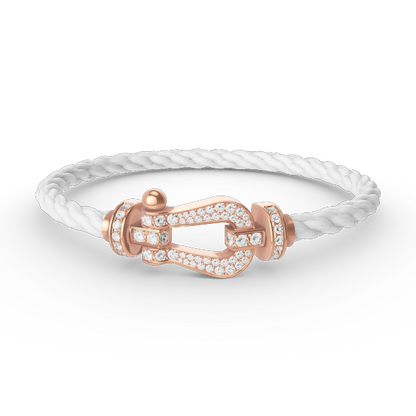 [⭐Seralia]FORCE LARGE HORSESHOE FULL DIAMOND BRACELET ROSE GOLD
