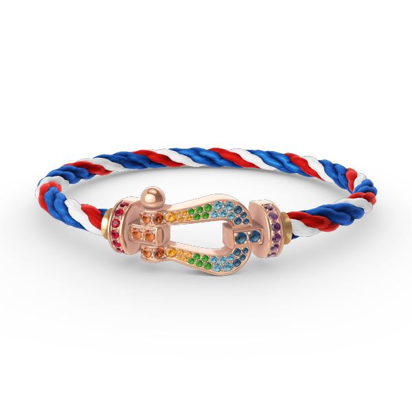 [⭐Seralia]FORCE LARGE HORSESHOE  COLORED DIAMOND BRACELET ROSE GOLD