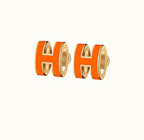 [⭐Seralia]MINI POP H EARRINGS ORANGE