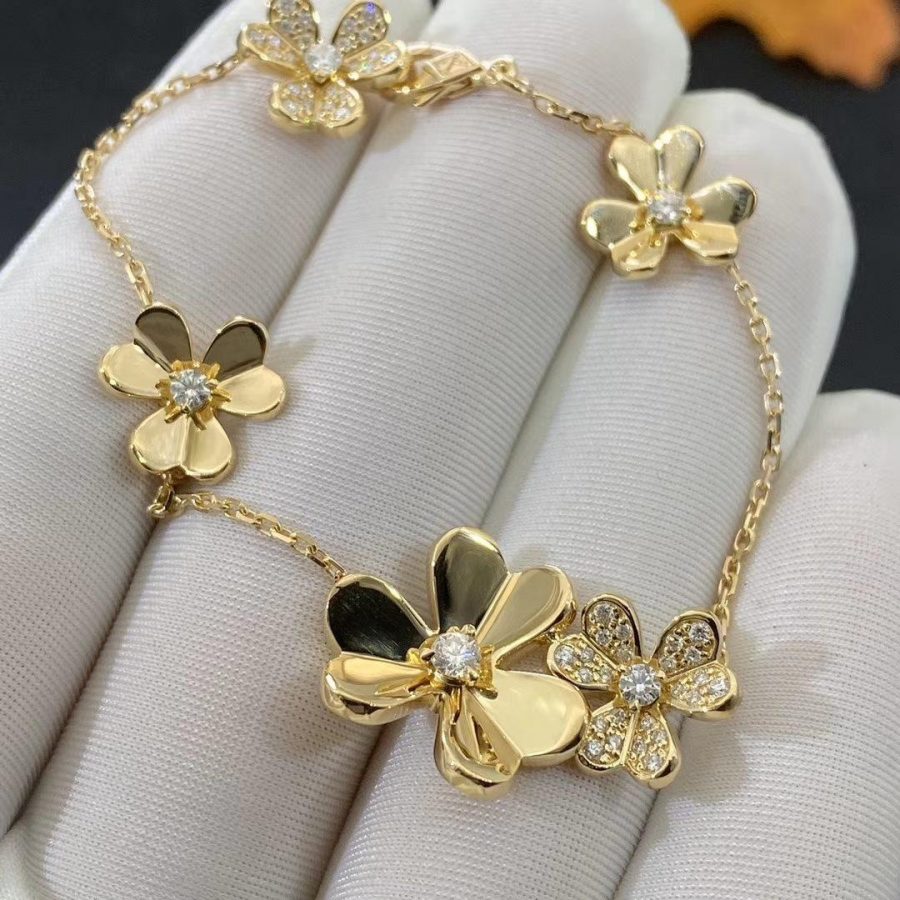 [⭐Seralia]FRIVOLE GOLD 5 FLOWERS BRACELET