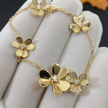 [⭐Seralia]FRIVOLE GOLD 5 FLOWERS BRACELET