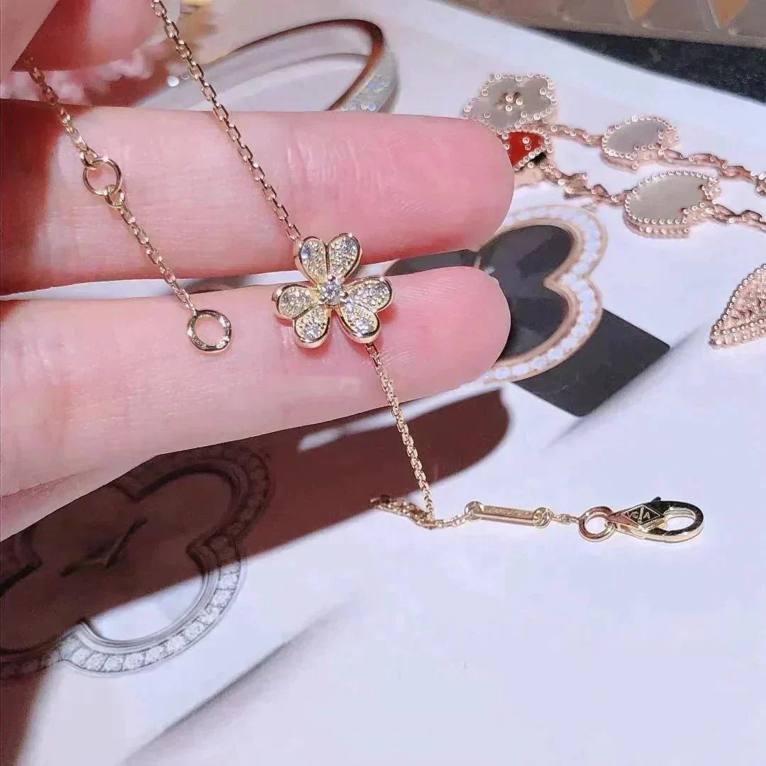 [⭐Seralia]FRIVOLE GOLD FLOWER DIAMOND BRACELET