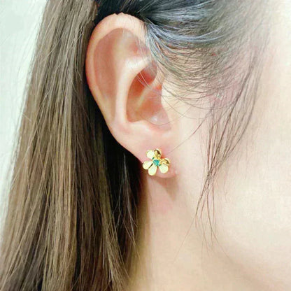 [⭐Seralia]FRIVOLE  FLOWER MALACHITE EARRINGS
