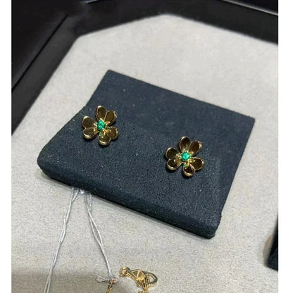 [⭐Seralia]FRIVOLE  FLOWER MALACHITE EARRINGS