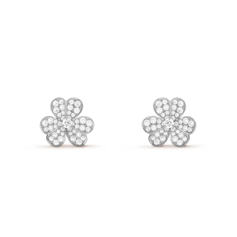 [⭐Seralia]FRIVOLE SILVER FLOWER DIAMOND EARRINGS