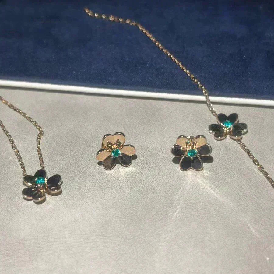[⭐Seralia]FRIVOLE  FLOWER MALACHITE EARRINGS