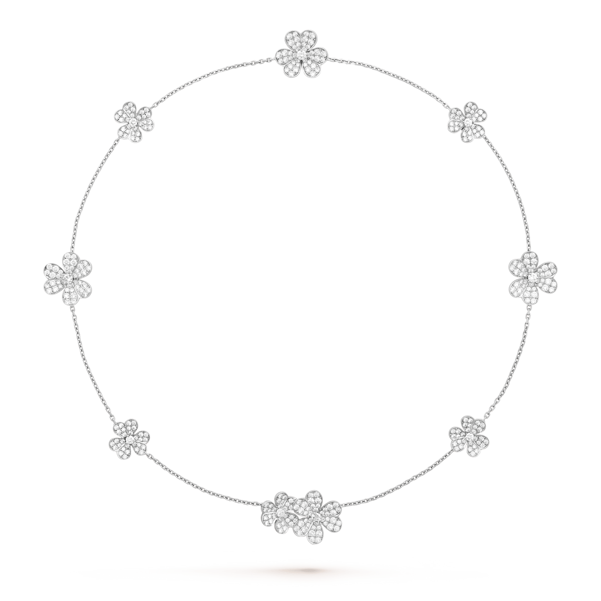 [⭐Seralia]FRIVOLE SILVER 9 FLOWERS NECKLACE