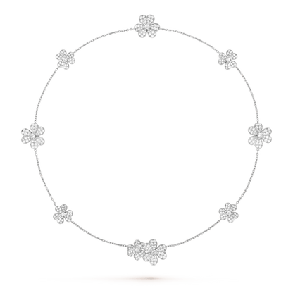 [⭐Seralia]FRIVOLE SILVER 9 FLOWERS NECKLACE