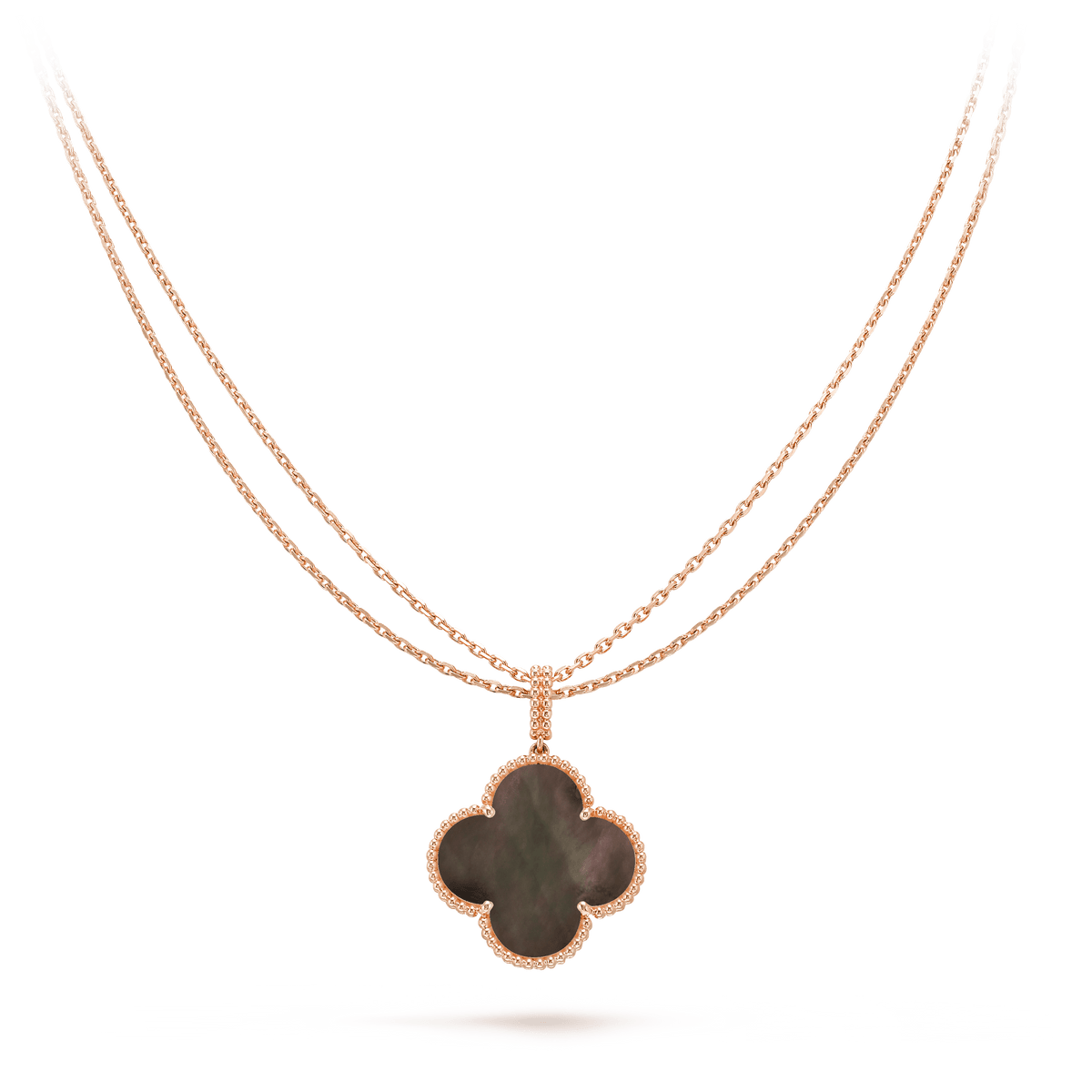 [⭐Seralia]CLOVER 25MM GOLD DARK MOP BIG CLOVER NECKLACE