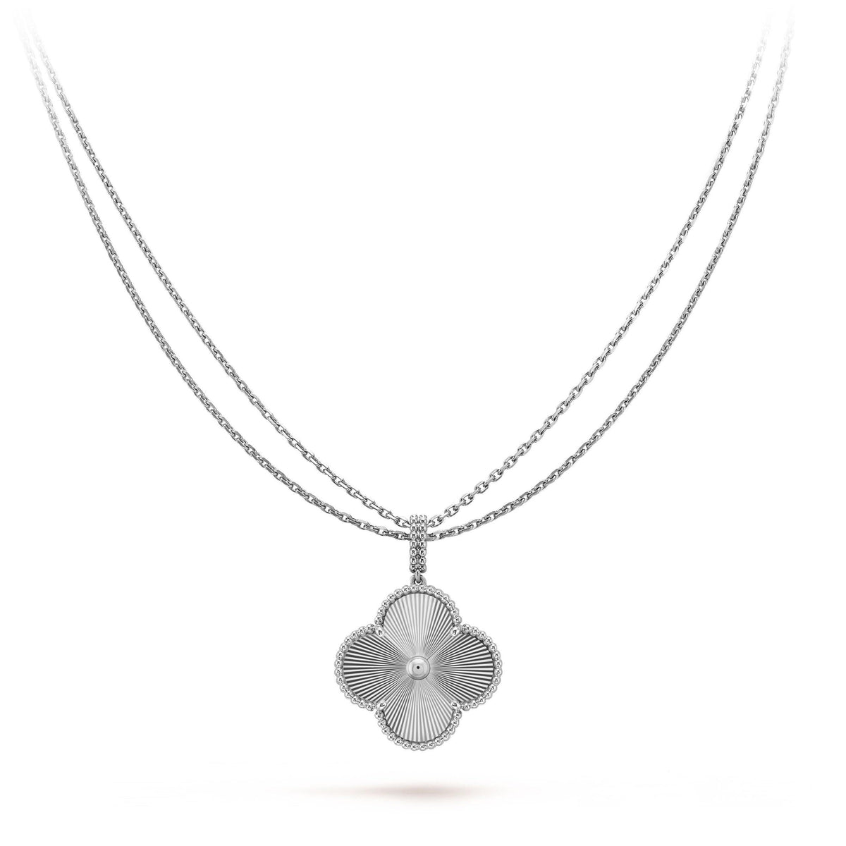 [⭐Seralia]CLOVER 25MM SILVER BIG CLOVER NECKLACE