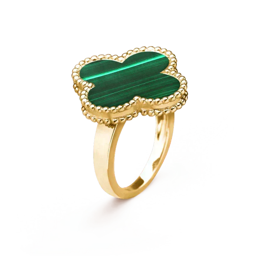 [⭐Seralia]CLOVER MALACHITE RING