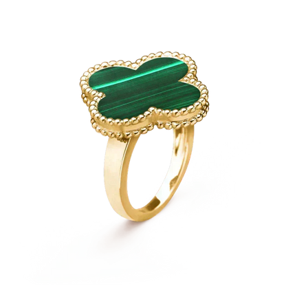 [⭐Seralia]CLOVER MALACHITE RING