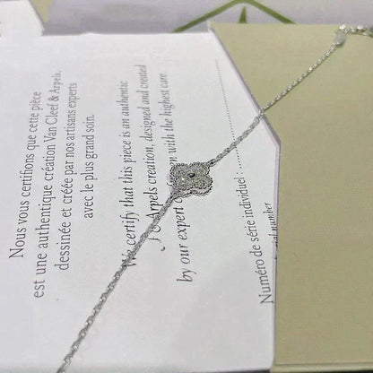 [⭐Seralia]CLOVER  SINGLE FLOWER BRACELET SILVER