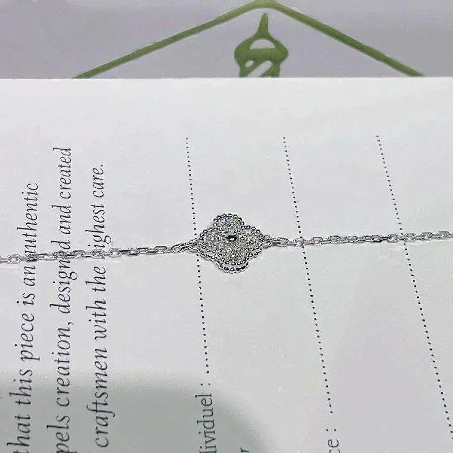 [⭐Seralia]CLOVER  SINGLE FLOWER BRACELET SILVER