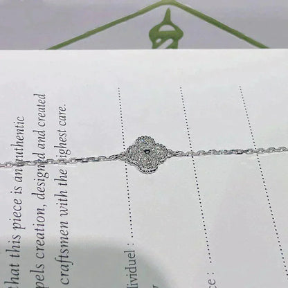 [⭐Seralia]CLOVER  SINGLE FLOWER BRACELET SILVER