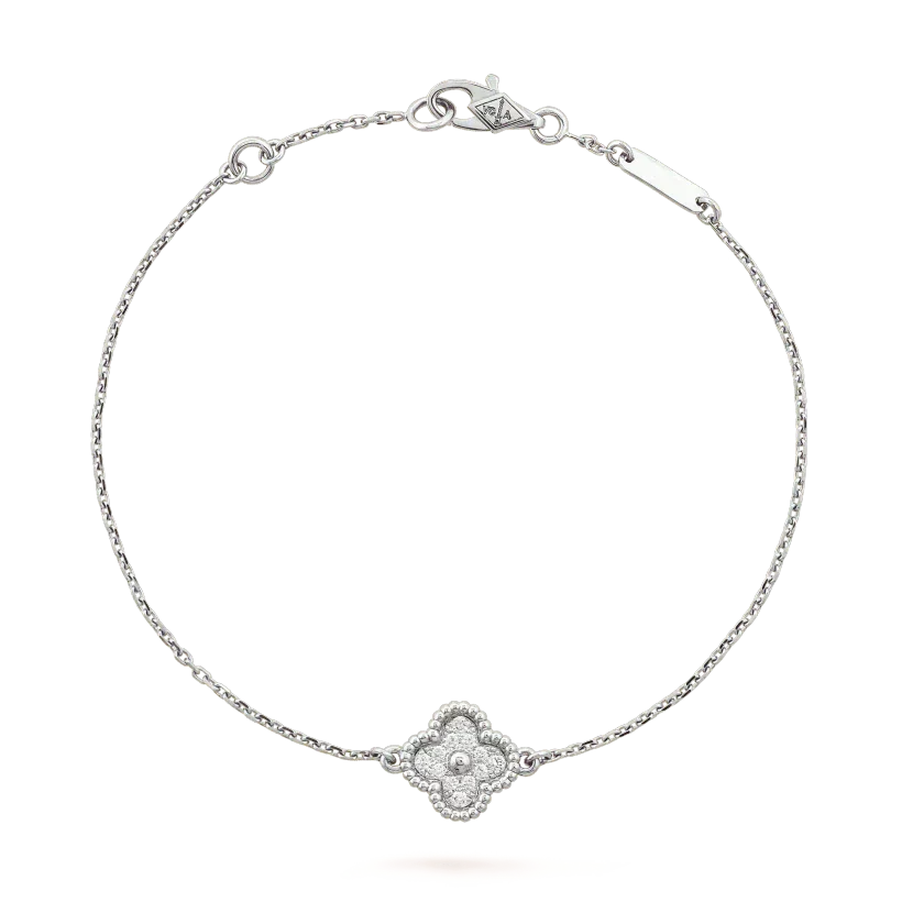 [⭐Seralia]CLOVER  SINGLE FLOWER BRACELET SILVER