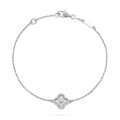 [⭐Seralia]CLOVER  SINGLE FLOWER BRACELET SILVER