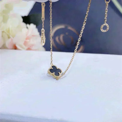 [⭐Seralia]CLOVER ONYX SINGLE FLOWER BRACELET