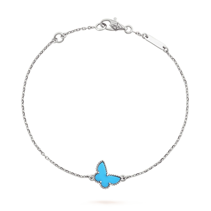 [⭐Seralia]BUTTERFLY TURQUOISE BUTTERFLY BRACELET SILVER