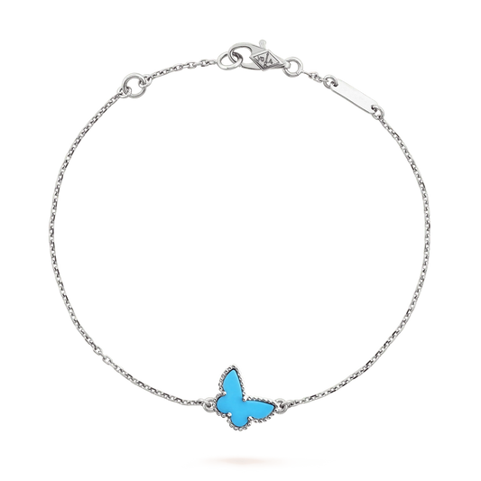 [⭐Seralia]BUTTERFLY TURQUOISE BUTTERFLY BRACELET SILVER