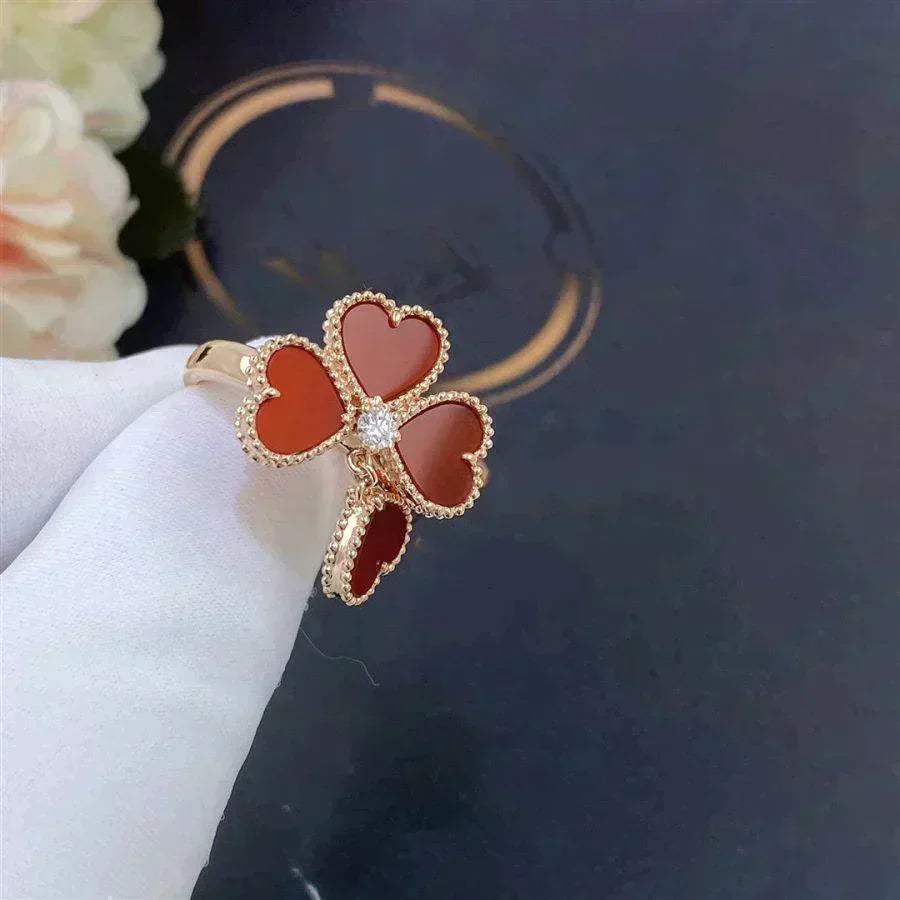 [⭐Seralia]SWEET CLOVER CARNELIAN RING