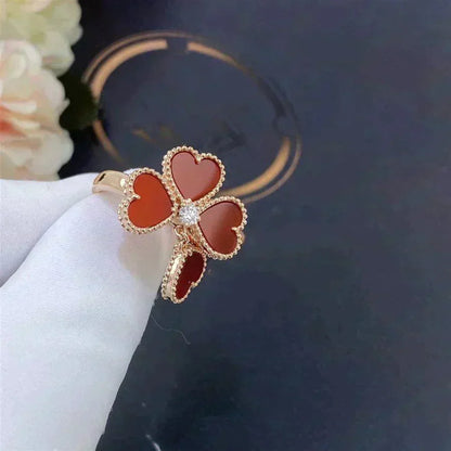 [⭐Seralia]SWEET CLOVER CARNELIAN RING