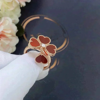 [⭐Seralia]SWEET CLOVER CARNELIAN RING